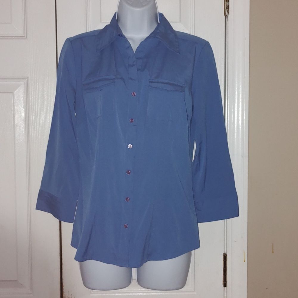Fred  David Stretch button down blouse  Sz S